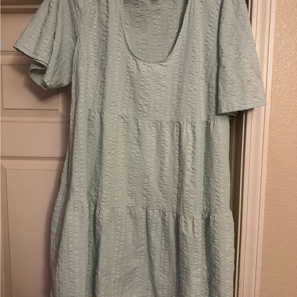 Mint Green Textured Dress